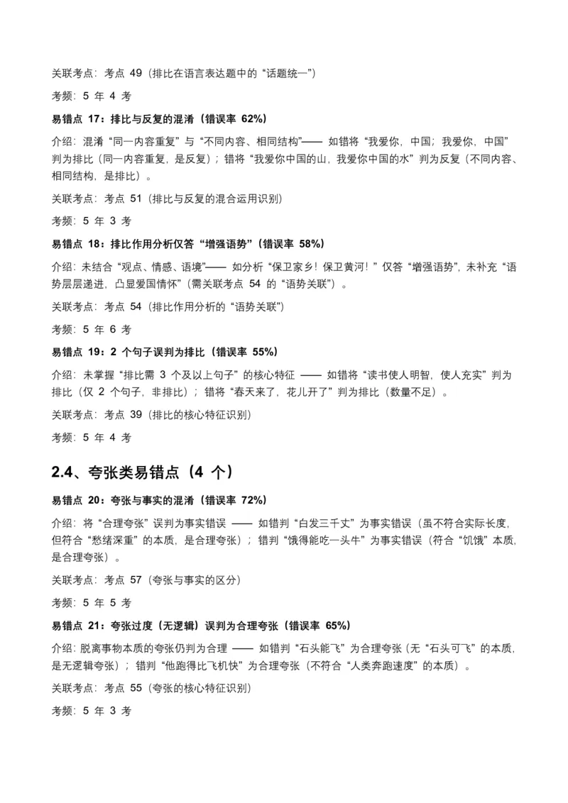 近5年全国各地中考语文修辞手法100个高频考点+50个高频易错点_462026中考语文一轮复习练考点+练专题+练模块_修辞手法