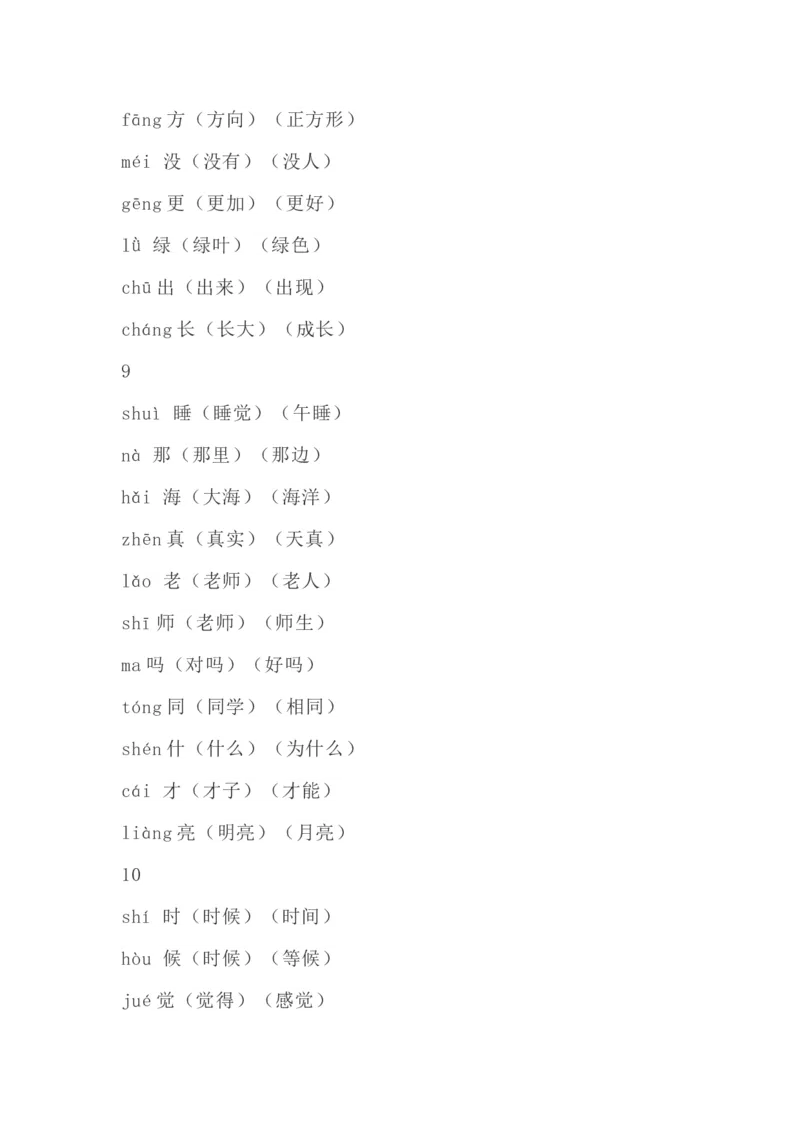 识字表生字组词带拼音_一年级上下册资料_一年级上语数英上下册学习资料_3-6-1、小学一年级语文上册_统编、部编、人教（语文全国统一只有一个版）_1、知识点总结_专项-拼音生字