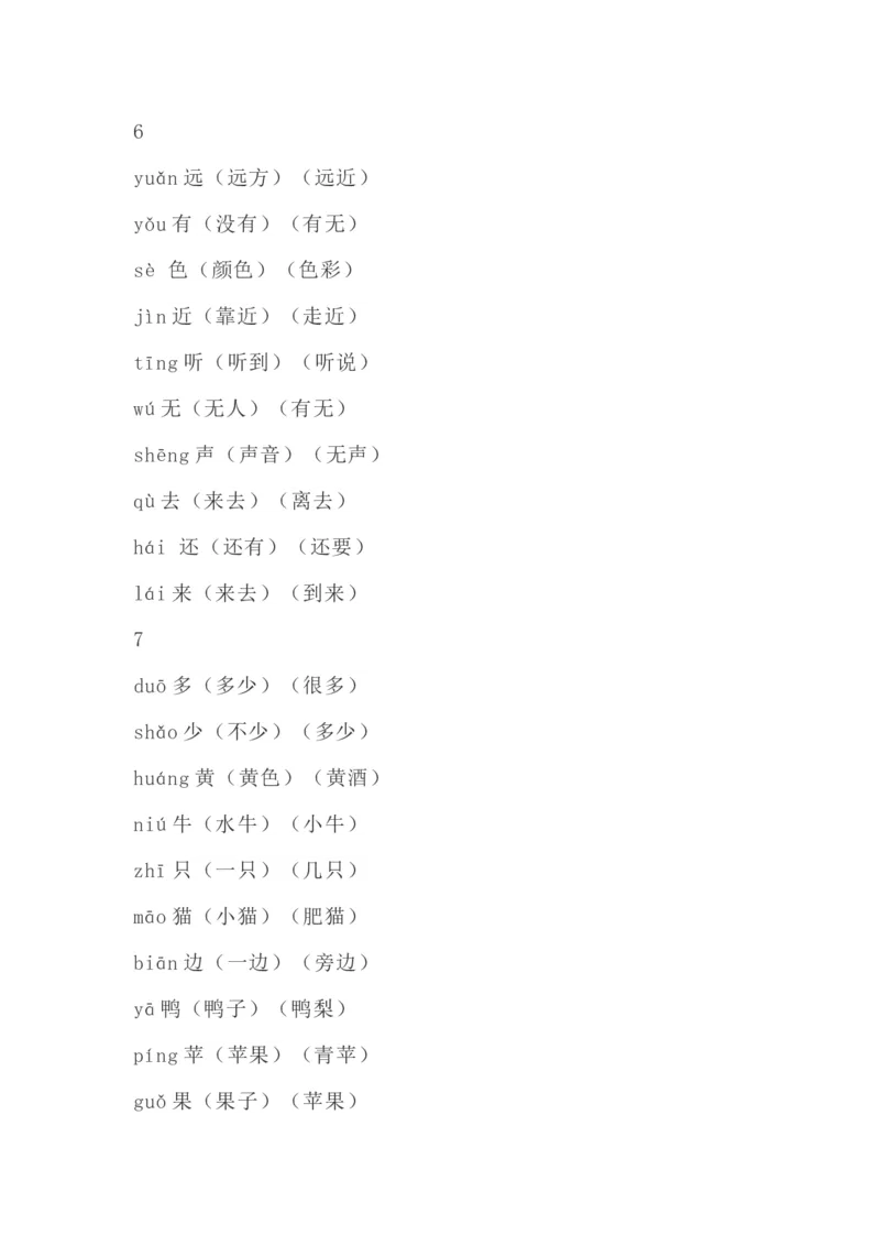 识字表生字组词带拼音_一年级上下册资料_一年级上语数英上下册学习资料_3-6-1、小学一年级语文上册_统编、部编、人教（语文全国统一只有一个版）_1、知识点总结_专项-拼音生字