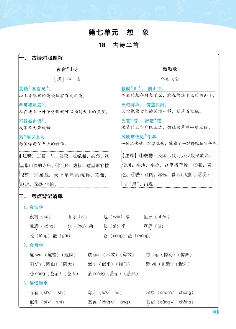 语文二年级上册名师划重点每课考点梳理_二年级上下册资料_小学二年级学习资料-25年更新版_2-01、小学二年级语文上册_2-1-1、复习、知识点、归纳汇总