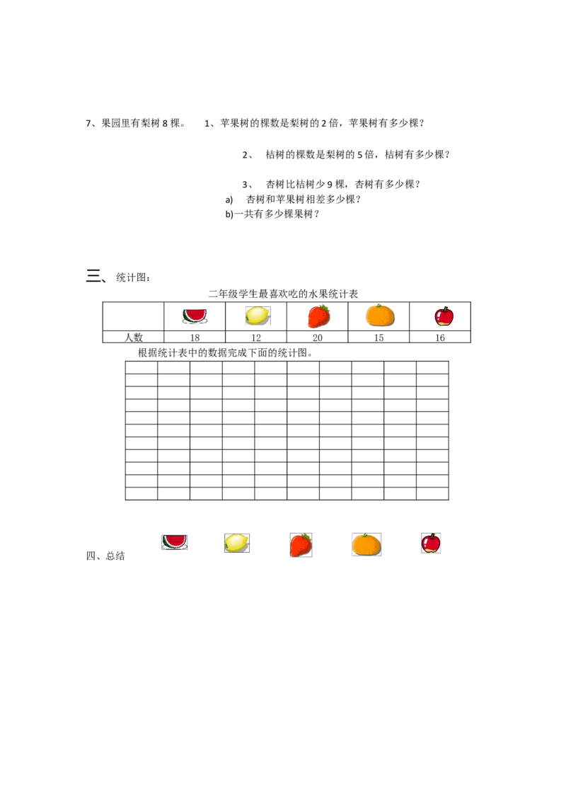 沪教版二年级第一学期数学期终复习计划_二年级上下册资料_小学二年级学习资料-25年更新版_2-03、小学二年级数学上册_2-3-1、复习、知识点、归纳汇总_沪教版