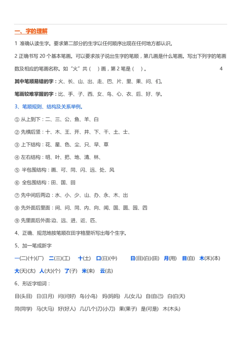 网红最新一年级语文期末复习知识点_一年级上下册资料_小学一年级学习资料-25年更新版_1-01、小学一年级语文上册_01、知识汇总