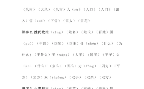 语文1年级下册全册生字组词_一年级上下册资料_小学一年级学习资料-25年更新版_1-02、小学一年级语文下册_3-6-2-1、复习、知识点、归纳汇总_部编（人教）版_知识汇总