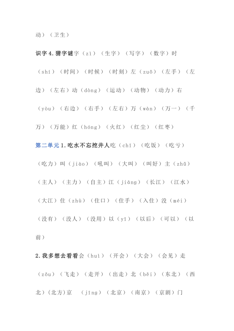 语文1年级下册全册生字组词_一年级上下册资料_小学一年级学习资料-25年更新版_1-02、小学一年级语文下册_3-6-2-1、复习、知识点、归纳汇总_部编（人教）版_知识汇总