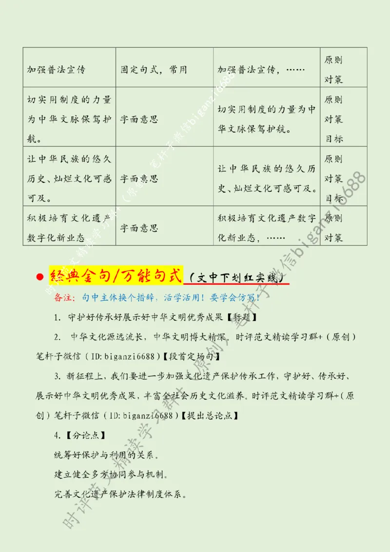 0814---标注绿-守护好传承好展示好中华文明优秀成果_2026考公资料_（57）申论材料_00、笔杆子晨读材料_2024笔杆子晨读_笔杆子8月时政