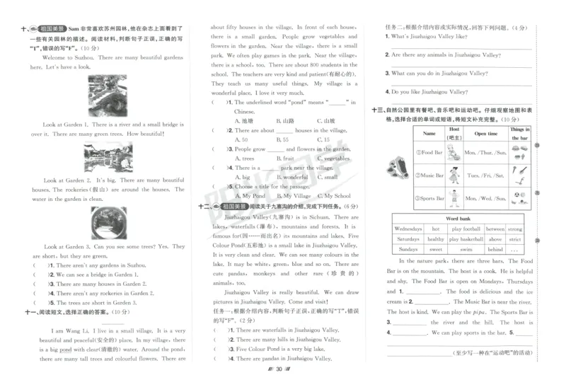 提优新卷_25秋小学语数英习题试卷_英语_人教版_英语《阳光同学提优新卷》人教25秋_提优新卷英语人教5