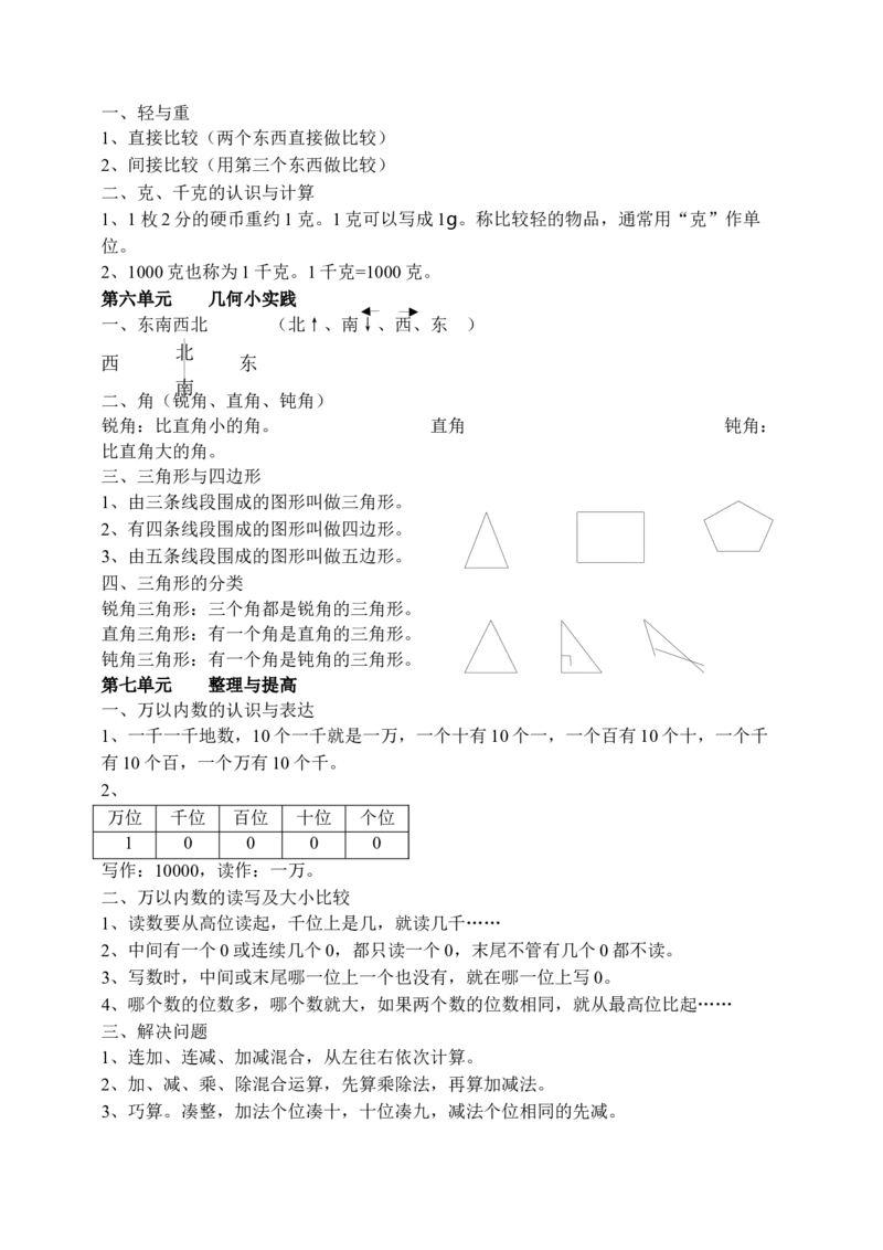 沪教版二年级下册数学知识点总结_二年级上下册资料_小学二年级学习资料-25年更新版_2-04、小学二年级数学下册_2-4-1、复习、知识点、归纳汇总_沪教版