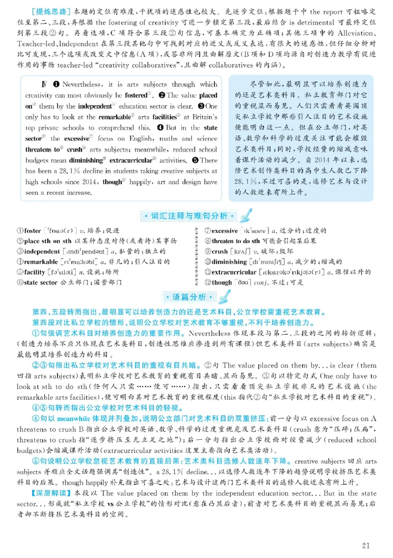2021.06英语六级仔细阅读解析第3套_六级_六级仔细阅读_旧英语六级仔细阅读_六级仔细阅读真题解析