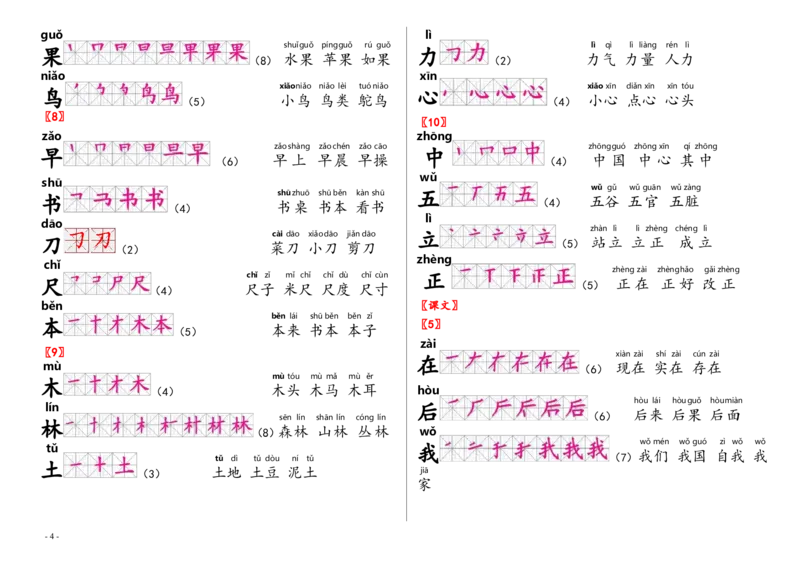 部编人教版语文一年级上生字笔顺组词_一年级上下册资料_小学一年级学习资料-25年更新版_1-01、小学一年级语文上册_01、知识汇总