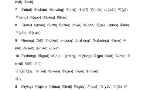 部编版小学一年级语文上册生字表(注音)_一年级上下册资料_小学一年级学习资料-25年更新版_1-01、小学一年级语文上册_01、知识汇总