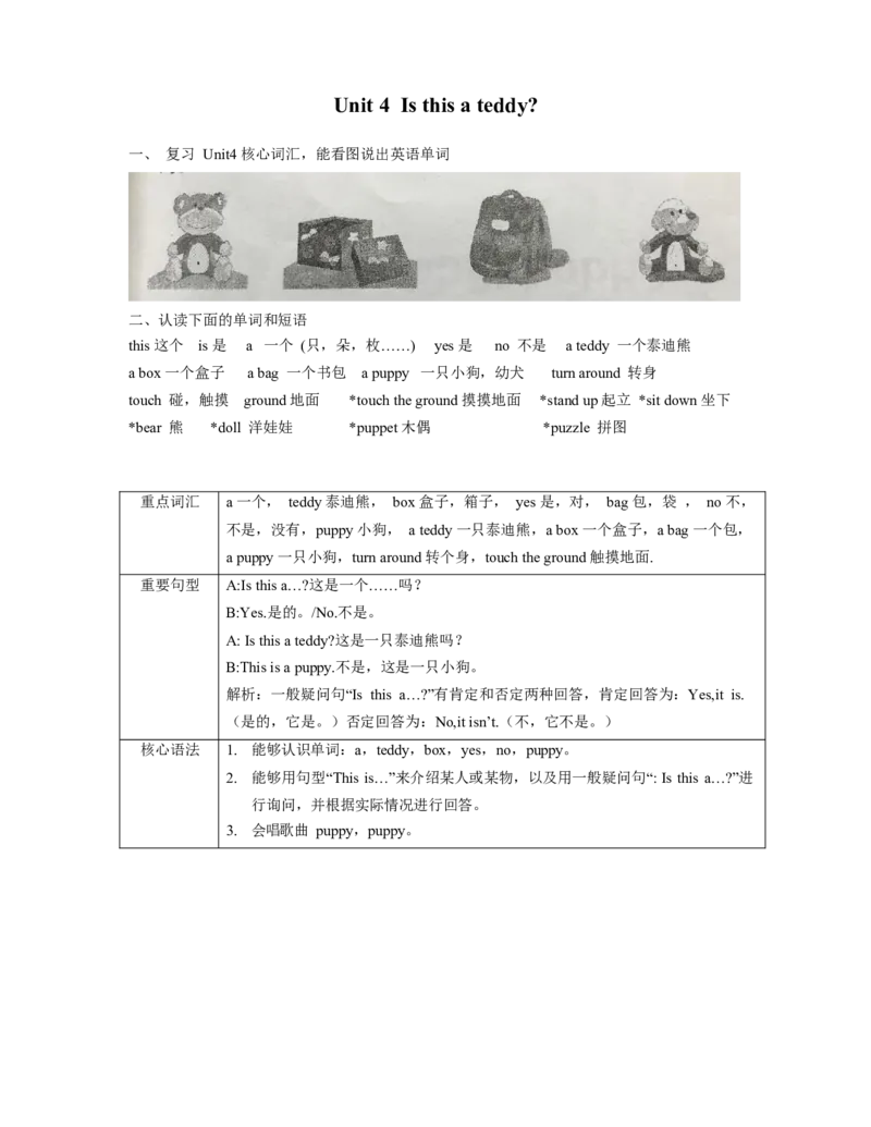 译林版一年级上Unit4知识点梳理_一年级上下册资料_一年级上语数英上下册学习资料_3-6-5、小学一年级英语上册_译林版一起点_1、知识点总结