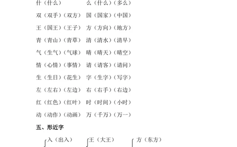 部编版语文一年级下册第1单元复习重点_一年级上下册资料_小学一年级学习资料-25年更新版_1-02、小学一年级语文下册_3-6-2-1、复习、知识点、归纳汇总_部编（人教）版_304