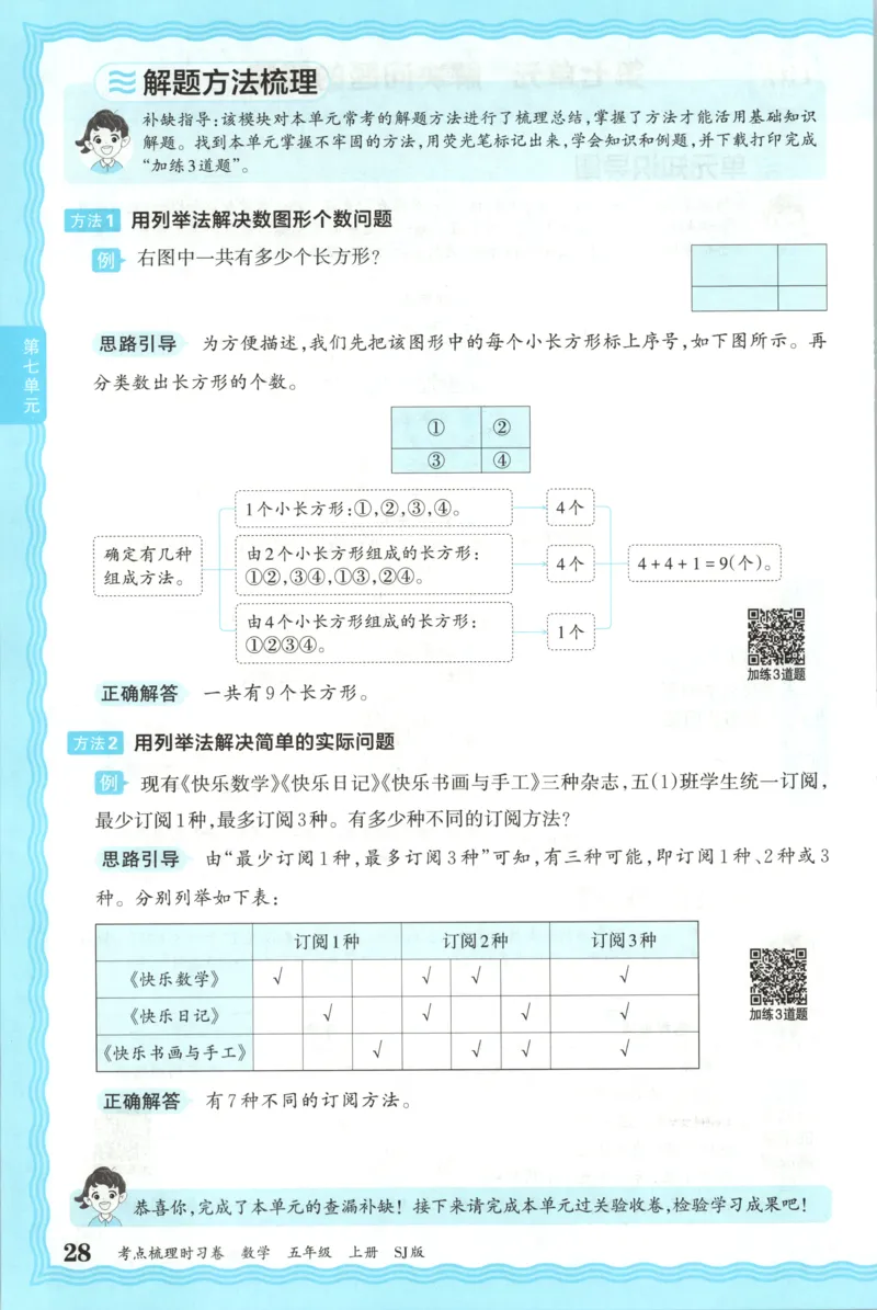 补缺手册_25秋小学语数英习题试卷_数学_苏教版_数学《王朝霞考点梳理时习卷》苏教25秋(1)_考点梳理时习卷数学SJ5上