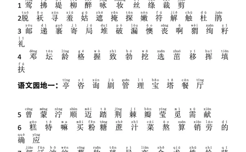 生字汇总部编版二年级语文下册生字总汇（注音版）_二年级上下册资料_小学二年级学习资料-25年更新版_2-02、小学二年级语文下册_2-2-1、复习、知识点、归纳汇总