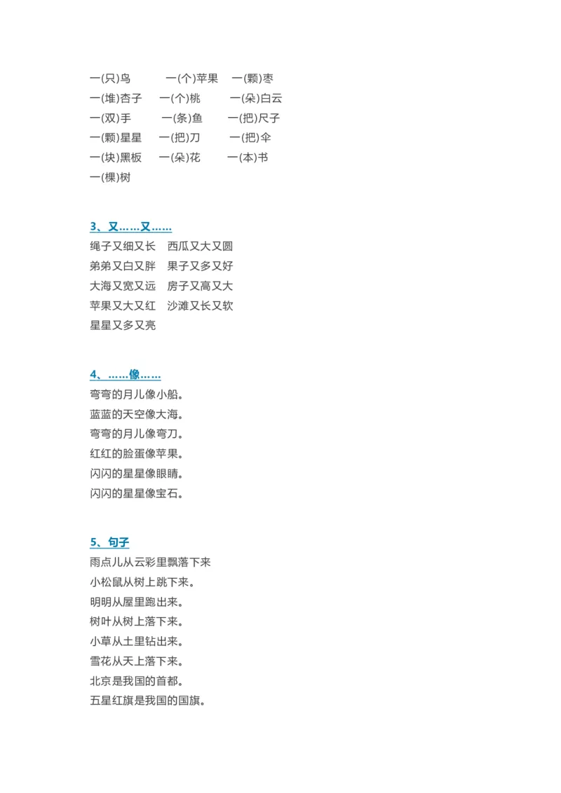 部编版语文一年级上册知识点汇总_一年级上下册资料_小学一年级学习资料-25年更新版_1-01、小学一年级语文上册_01、知识汇总