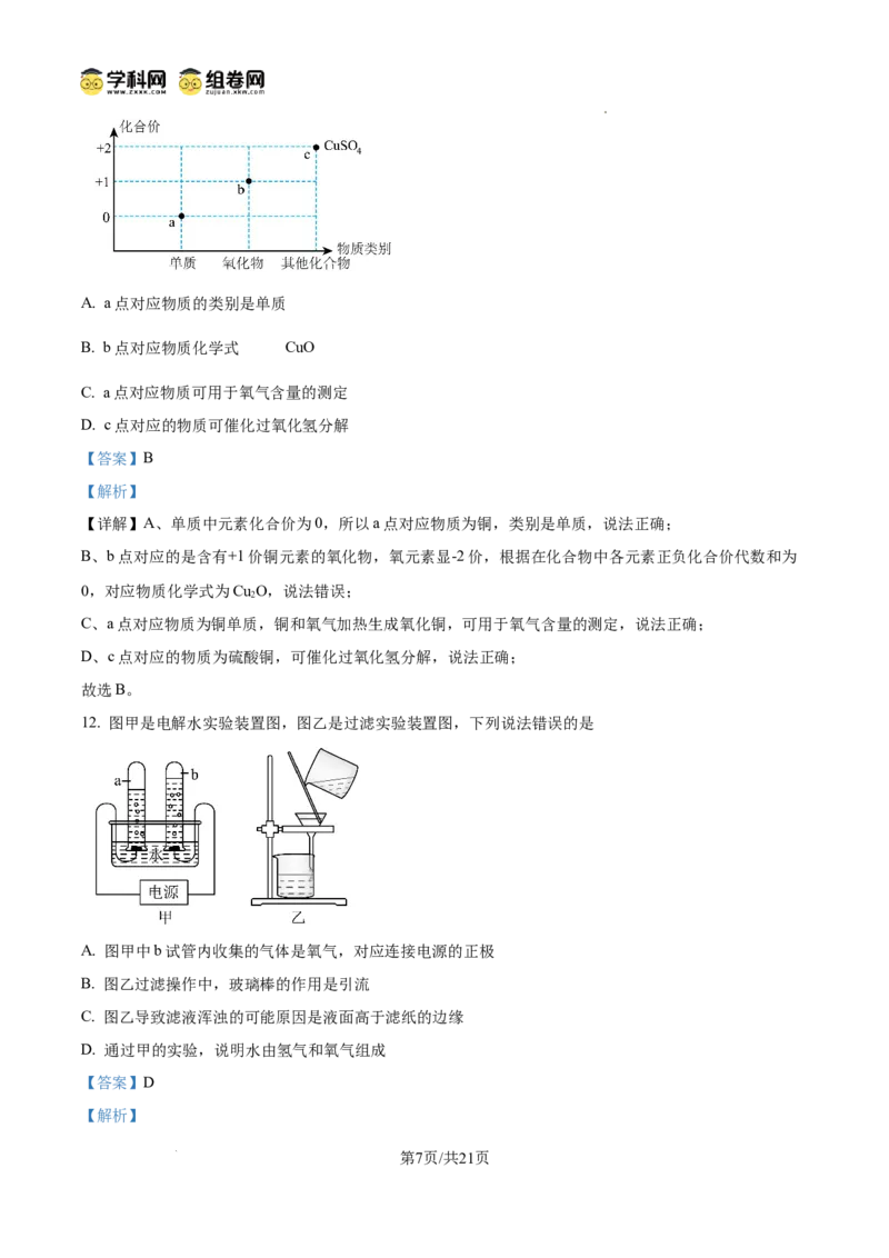 精品解析：广东省广州市实验中学教育集团2024--2025学年九年级上学期期中教学质量监测化学试题（解析版）_广州九上月考+期中+期末+一模二模+中考真题