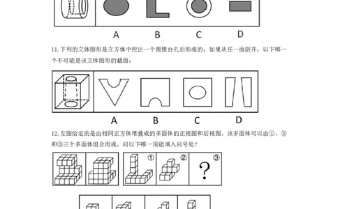 技巧理论练习6：视图、截面与拼合_2026考公资料_（28）上岸村合集（司马、章晓铭、王永恒、天晓、忠政、丁旭等）_2026年上岸村国省考行测申论一卡通_课后练习题_02.判断推理