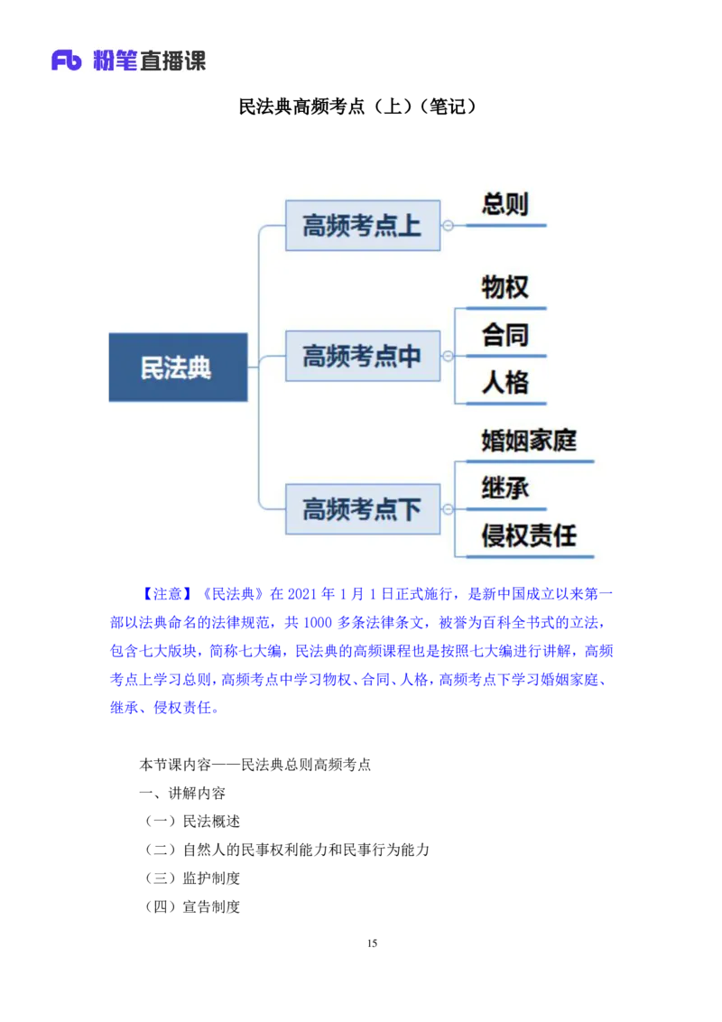 2022.08.01+民法典高频考点（上）+潘琪+（讲义+笔记）（2023常识专项全攻略）_2026考公资料_（10）粉笔_2025粉笔国考省考980（课＋笔记）_粉笔980（25多省）_02025年980系统班补充课程FB