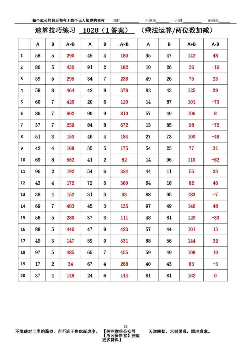 新速算1023-1032（答案版）_2026考公资料_（06）高照_速算高照抖音速算直播课_速算每日打卡题