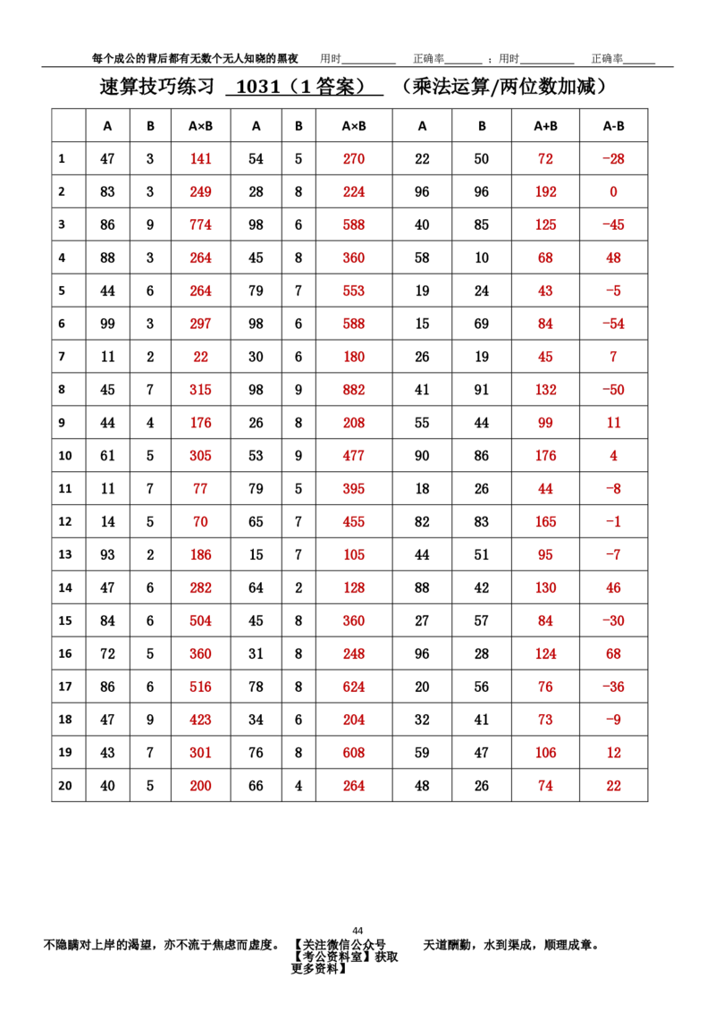 新速算1023-1032（答案版）_2026考公资料_（06）高照_速算高照抖音速算直播课_速算每日打卡题