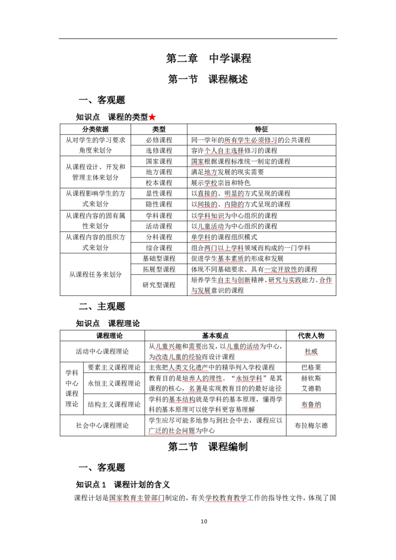 中学教育知识与能力考前必备知识点清单_教资_2026上半年中学教资笔试（更新中）_03教资笔试高频考点清单（科一+科二+科三）