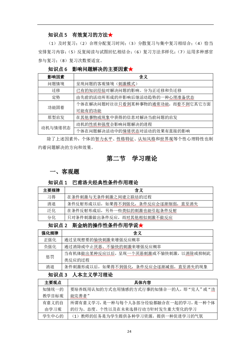 中学教育知识与能力考前必备知识点清单_教资_2026上半年中学教资笔试（更新中）_03教资笔试高频考点清单（科一+科二+科三）