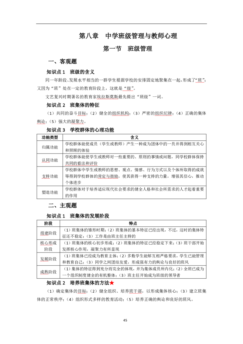 中学教育知识与能力考前必备知识点清单_教资_2026上半年中学教资笔试（更新中）_03教资笔试高频考点清单（科一+科二+科三）
