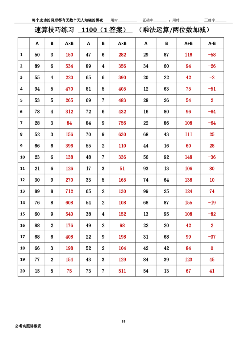 新速算1093-1102(答案版)_2026考公资料_（06）高照_速算高照抖音速算直播课_速算每日打卡题
