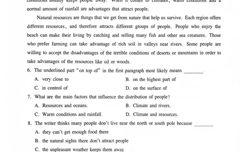 模拟卷1-6_普高真题卷_英语模拟卷
