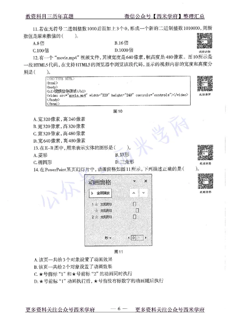 20年下-高中信息技术-真题及答案解析_教资_25下资料合集二_25下最新科三知识点汇编+思维导图-高中_05.信息技术_02.历年真题