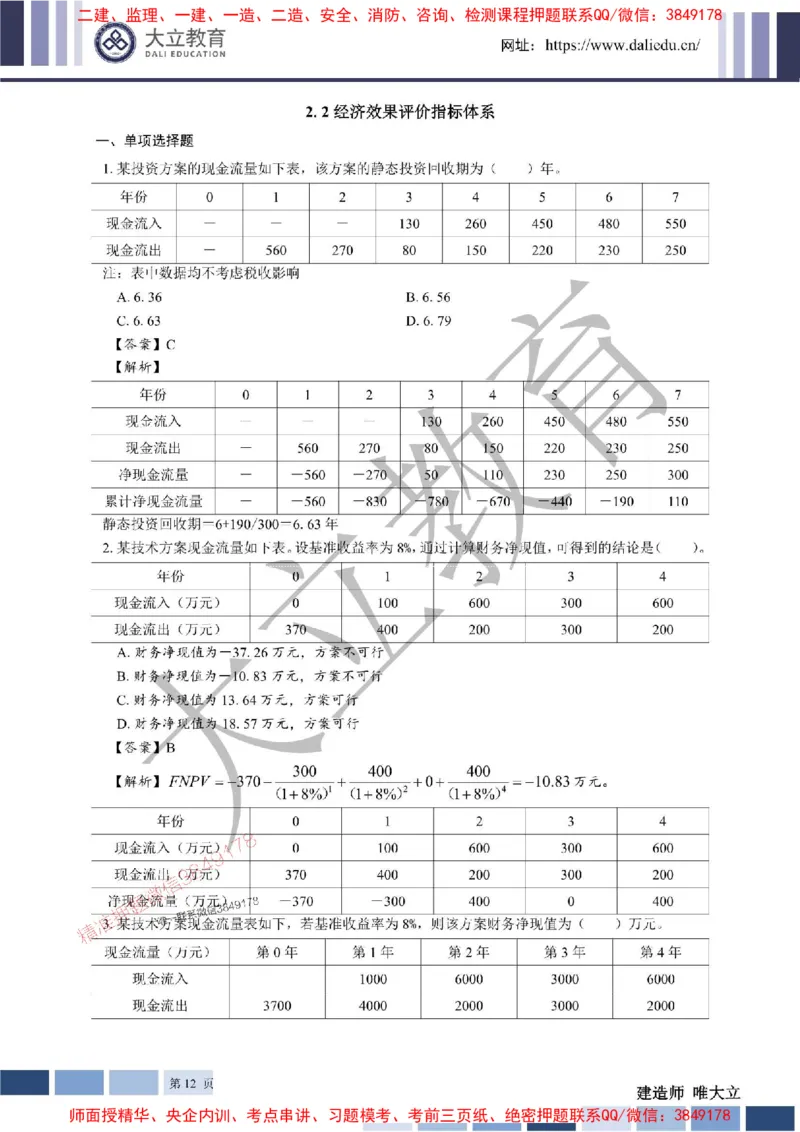 2025年一建《经济》章节题及参考答案20250028110021_1_2026年一级建造师_2026年一建经济_2025年一建经济SVIP_01-精华文档✿电子教材✿历年真题_40-经济《章节题+解析》DL推荐