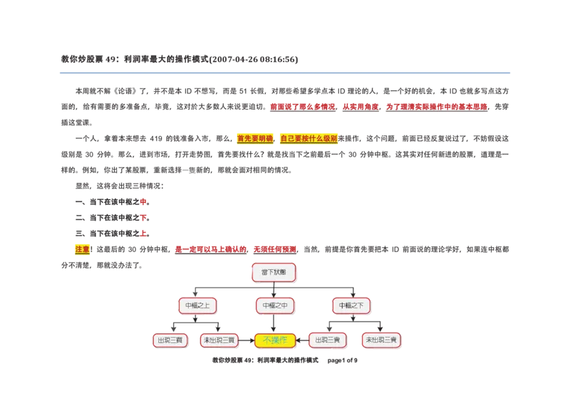 土匪版《教你炒股票》_绝版书_天涯系列_t涯_天涯全集（更全，但部分需解压）_缠中说禅