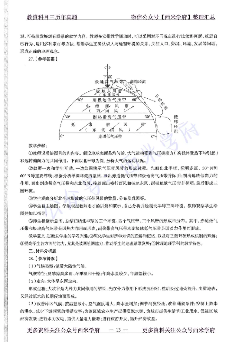 20年下-高中地理-真题及答案解析_教资_25下资料合集二_25下最新科三知识点汇编+思维导图-高中_13.地理_02.历年真题