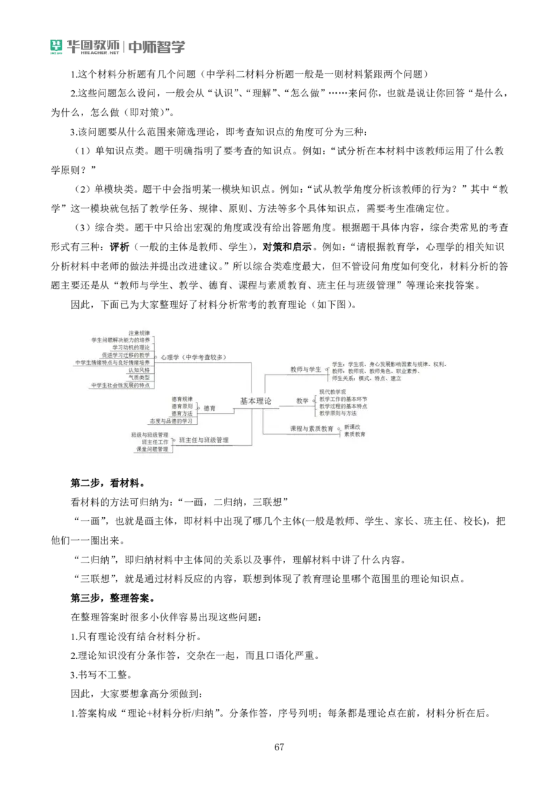 中学主观题专项突破(1)公众号神奇喇叭_教资_25下资料合集一_03主观题答题模板和典型例题（科一+科二）
