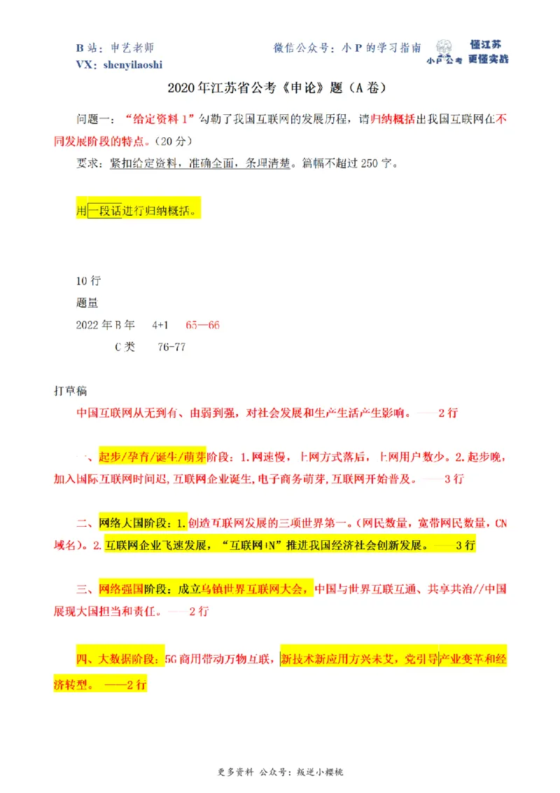 2020年江苏省公考A卷第1题（解析）_2026考公资料_（12）小p公考_2025合集_申论申艺（小P公考）公众号：上岸总站_申艺申论讲义_2025年江苏省考申论全程班Day3
