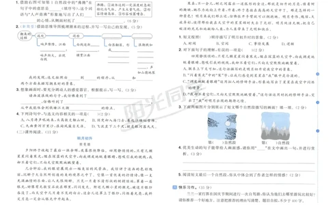 阳光同学全优好卷四年级人教版上册语文_25秋小学语数英习题试卷_语文_语文《阳光同学全优好卷》25秋(1)