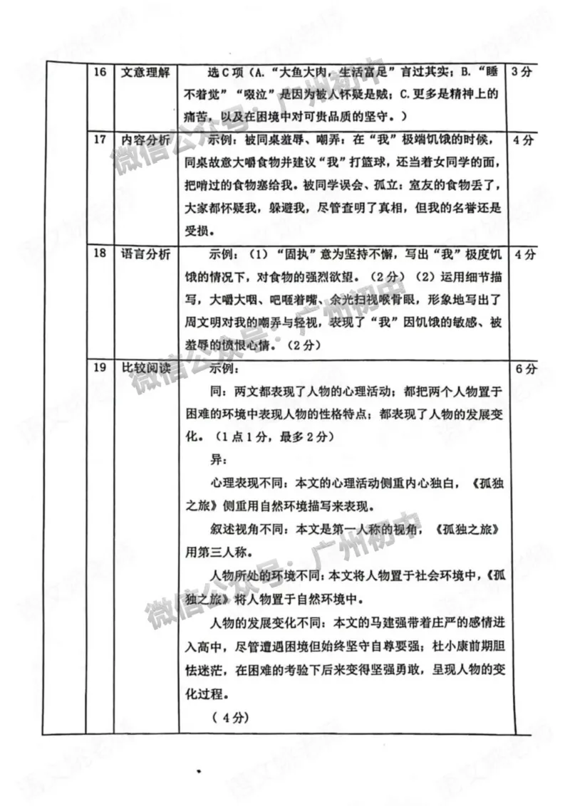 越秀区2023-2024学年九上期末语文答案_广州九上月考+期中+期末+一模二模+中考真题_2023-2024广州各区九上期末统考真题带答案_越秀区
