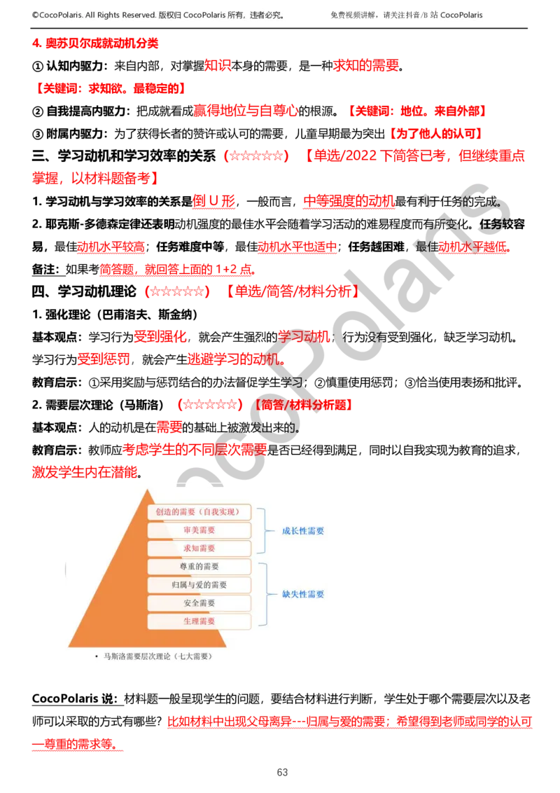 0126上小学科二CocoPolarisの教育知识与能力学习讲义_教资_2026上半年中学教资笔试（更新中）_0926上coco教资笔记（中小学）_26年上coco小学教资