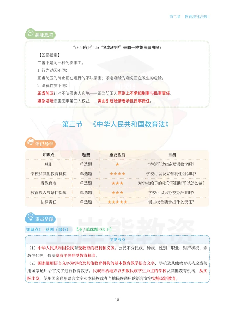 中小学综合素质重点笔记68页_教资_上岸熊26教资笔试科一科二新版笔记