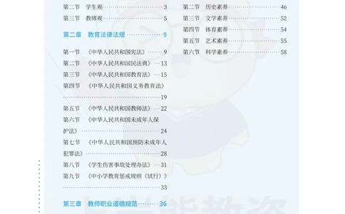 中小学综合素质重点笔记68页_教资_上岸熊26教资笔试科一科二新版笔记