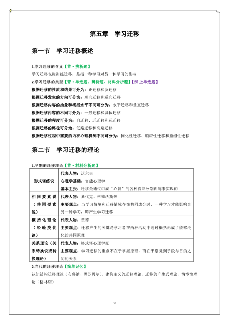 中学科二重难点_教资_2026上半年中学教资笔试（更新中）_02必背重难点知识点