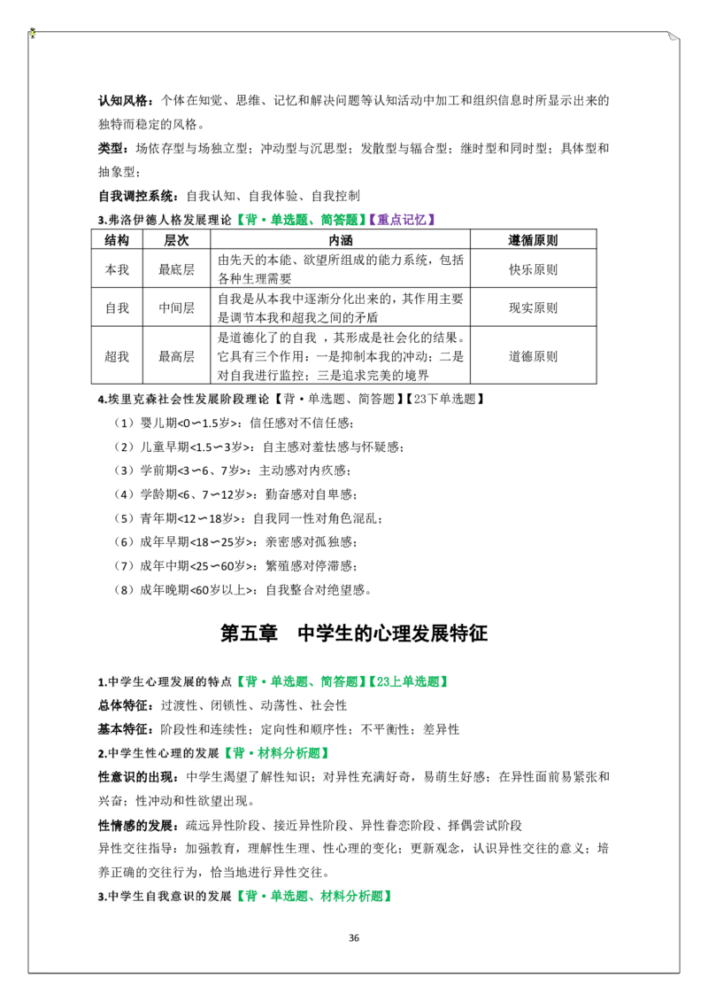 中学科二重难点_教资_2026上半年中学教资笔试（更新中）_02必背重难点知识点
