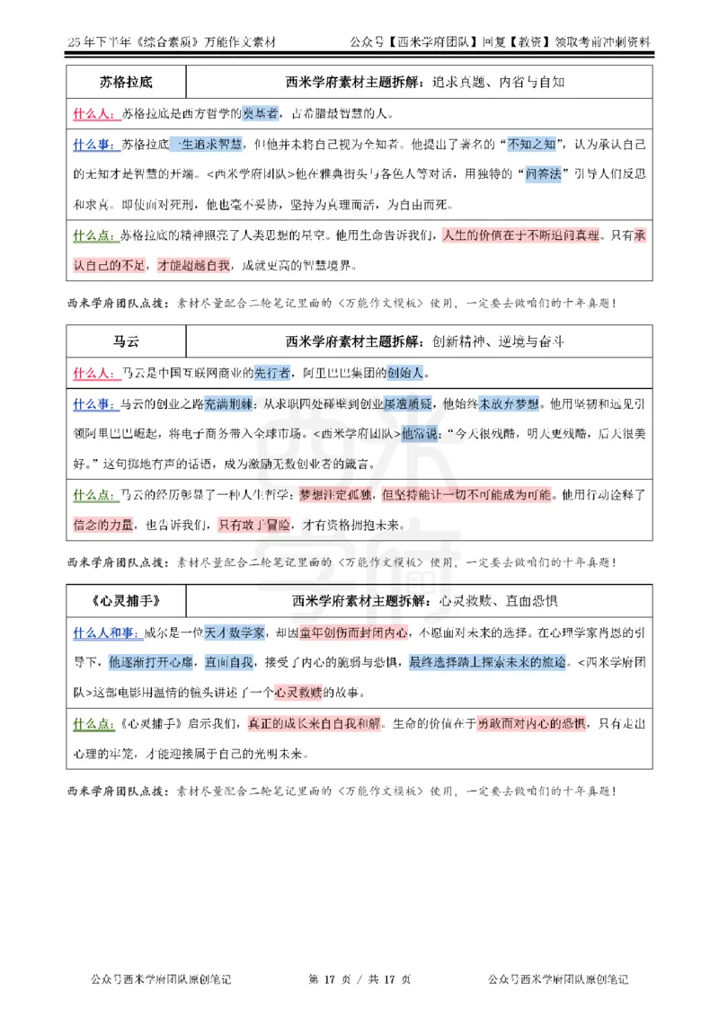 25下作文42个人物素材_教资_25下资料合集二_2025下作文素材-中小幼通用