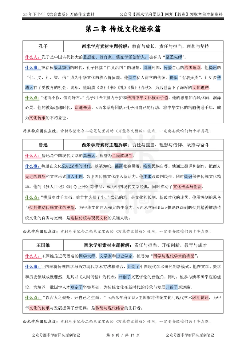 25下作文42个人物素材_教资_25下资料合集二_2025下作文素材-中小幼通用