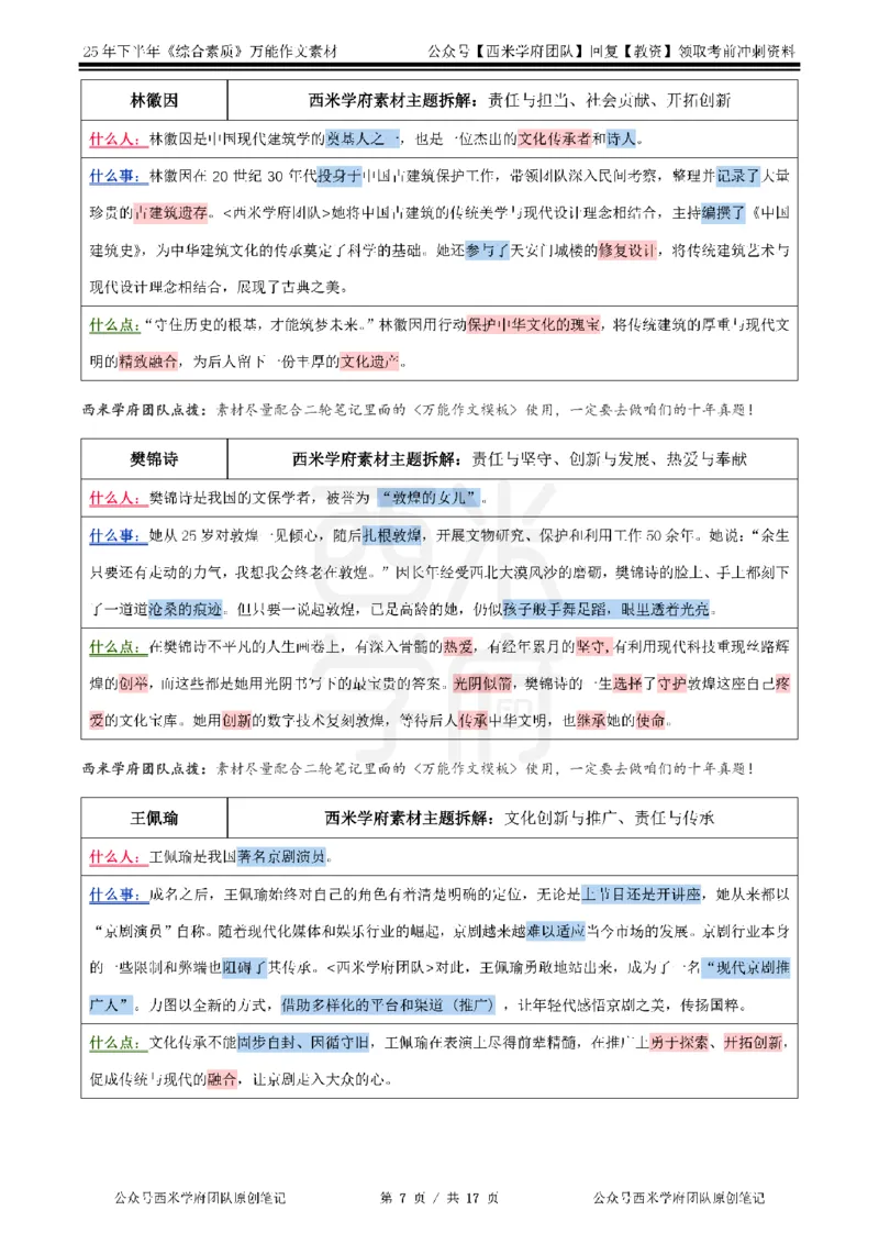 25下作文42个人物素材_教资_25下资料合集二_2025下作文素材-中小幼通用