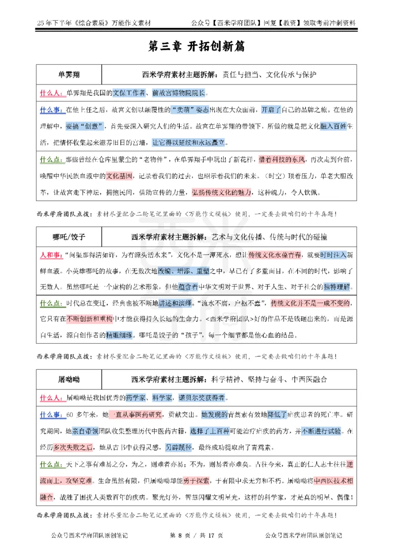 25下作文42个人物素材_教资_25下资料合集二_2025下作文素材-中小幼通用