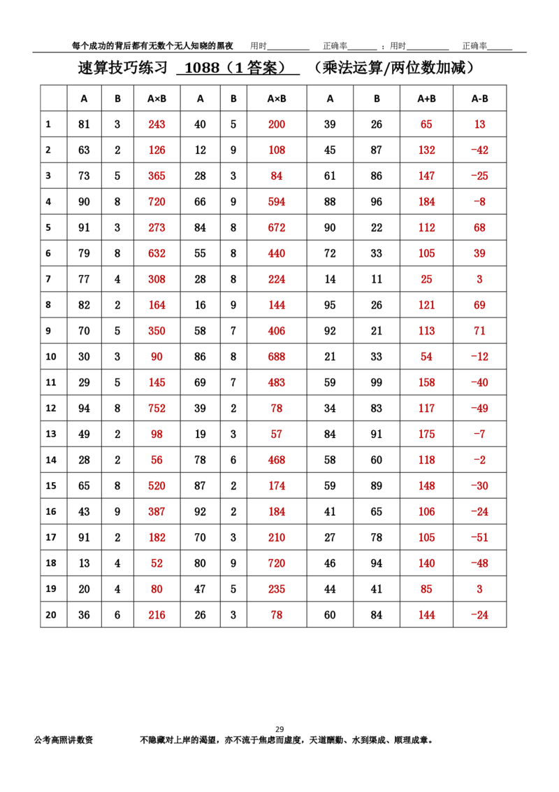 新速算1083-1092（答案版）_2026考公资料_超格合集_数资高照合集_速算高照抖音速算直播课_速算每日打卡题