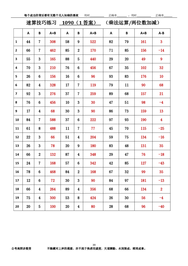 新速算1083-1092（答案版）_2026考公资料_超格合集_数资高照合集_速算高照抖音速算直播课_速算每日打卡题