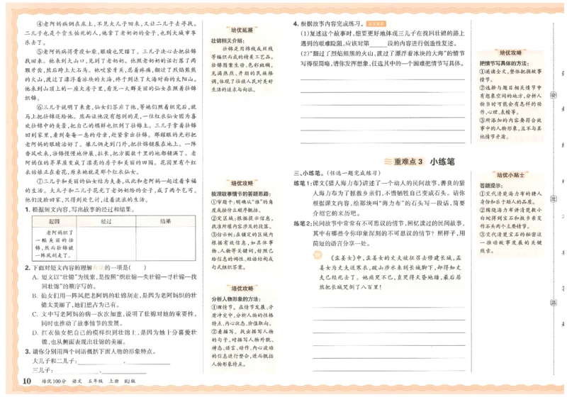 五上语文王朝霞培优100分_25秋小学语数英习题试卷_语文_25秋培优100分语文