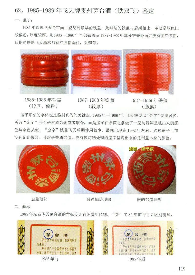 茅台83年-95年真假鉴定_X017-奢侈品鉴定教程最新合集_5、寄卖行鉴定全套手册合集6套_名酒古酒鉴定资料
